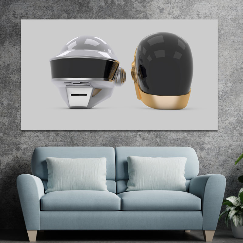 Πίνακας σε καμβά Daft Punk Helmets